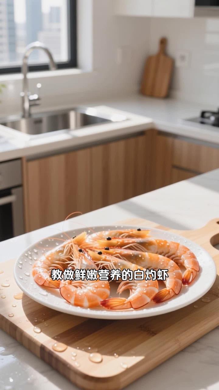 白灼虾，鲜嫩又营养，蘸料更美味