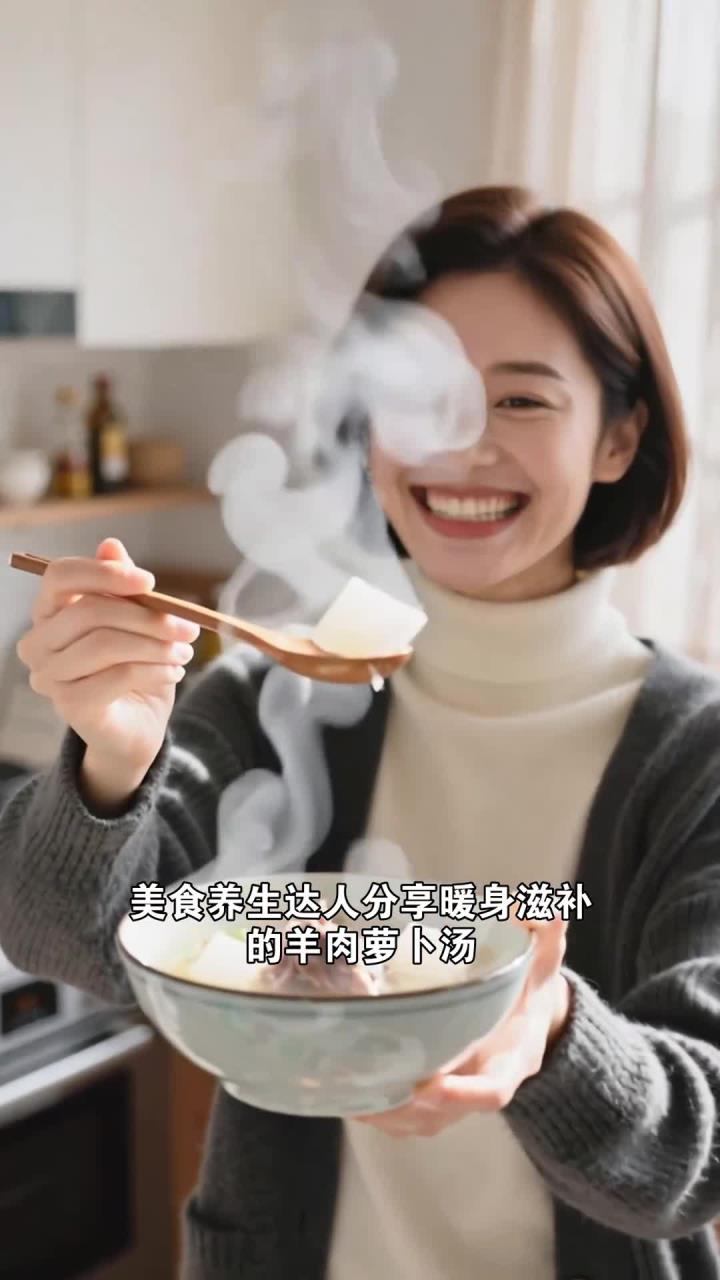 冬季保暖,多喝羊肉萝卜汤 + 粉丝,暖身滋补