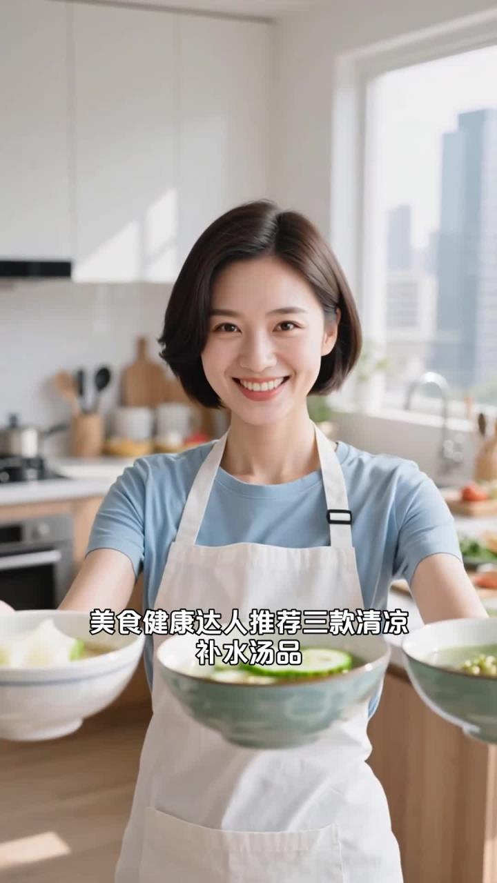 夏季补水汤品,冬瓜汤 + 丝瓜汤 + 绿豆汤