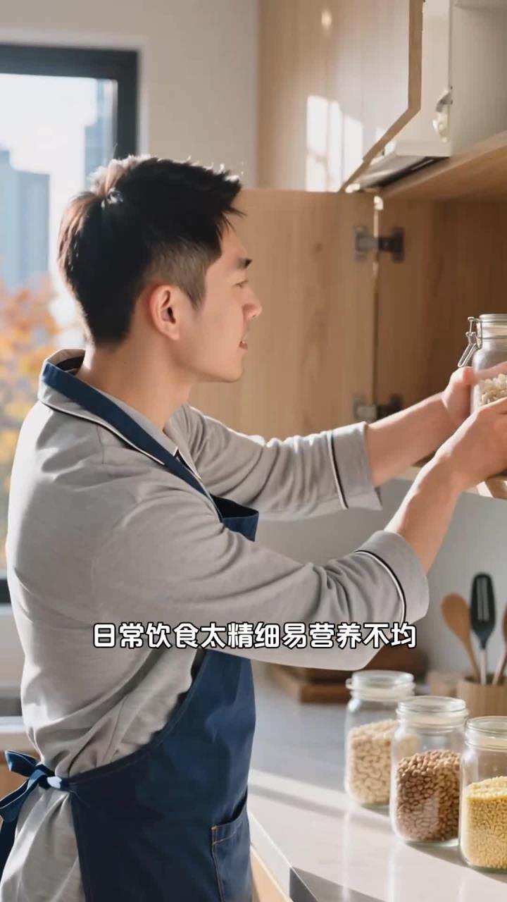 粗粮煮粥，糙米 + 燕麦 + 小米，营养均衡