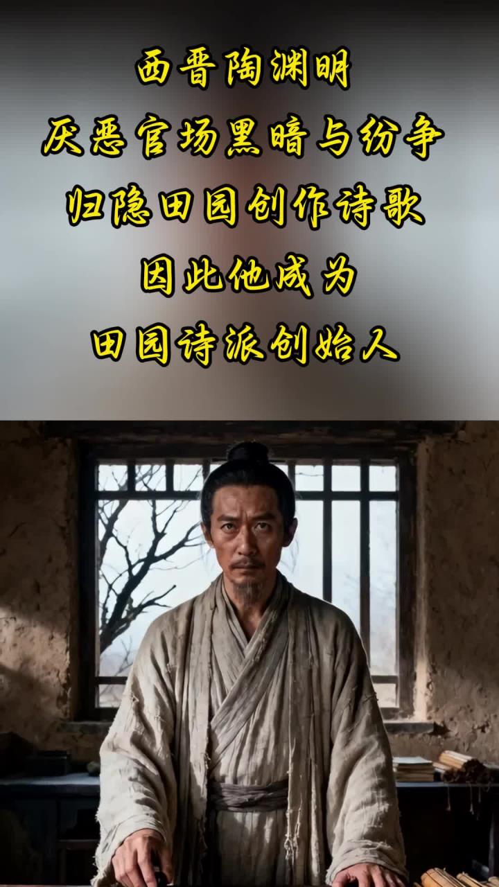 东晋陶渊明:厌恶官场黑暗归隐田园,开创田园诗派