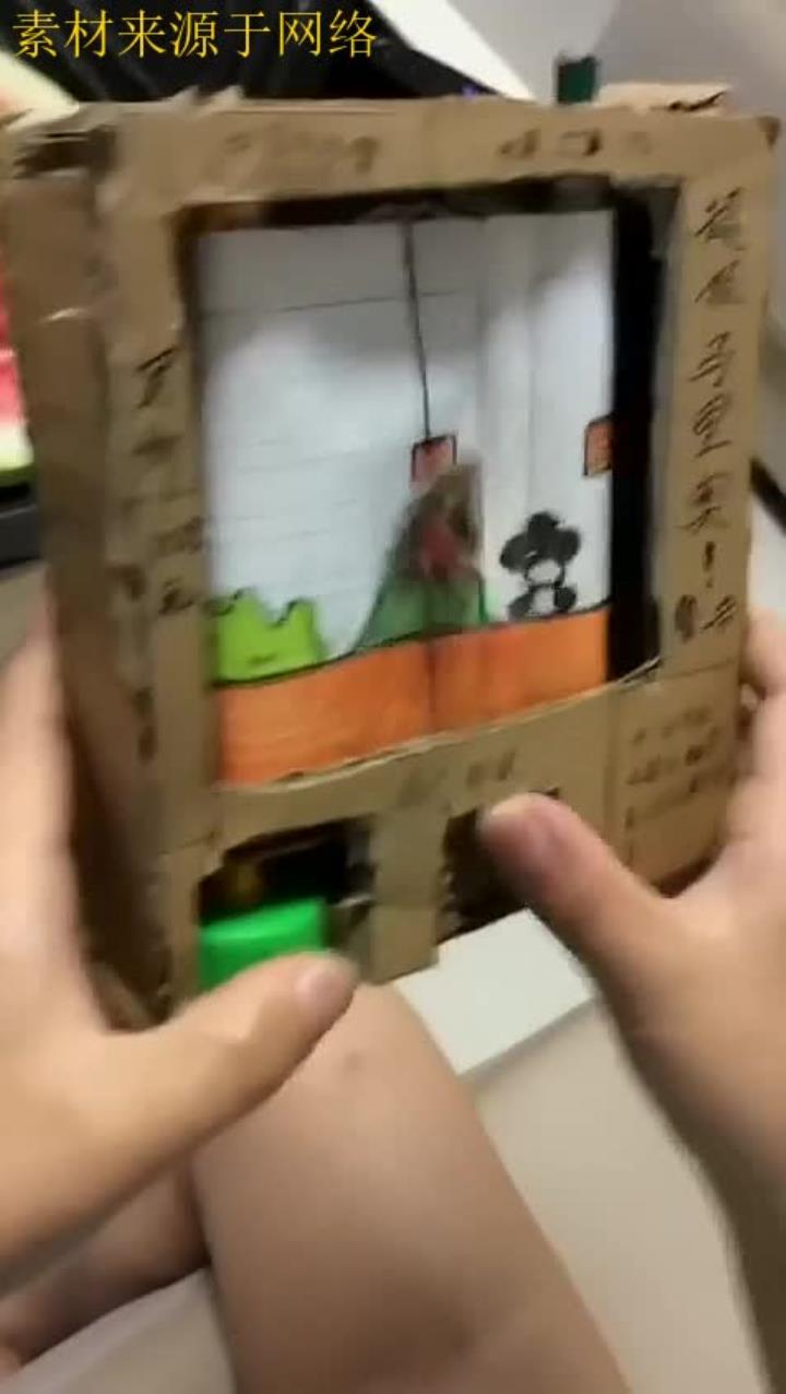 超级马里奥爆笑动画,没钱买游戏机,只能手动做一个玩!