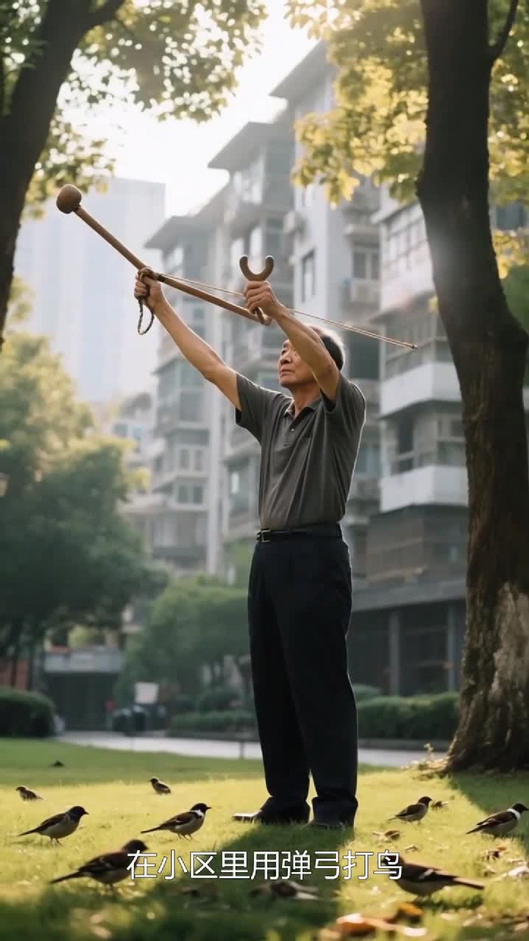 法外狂徒在小区里用弹弓打鸟，打死了几只麻雀，被判刑了？