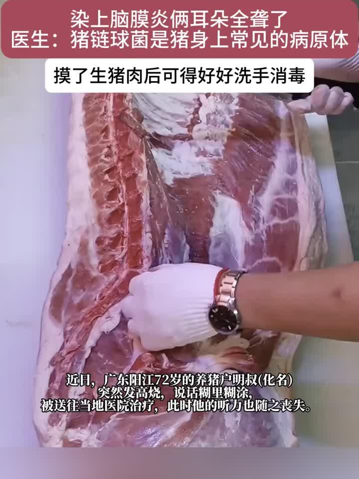 72岁猪农接触生肉染病,双耳失聪敲响安全警钟