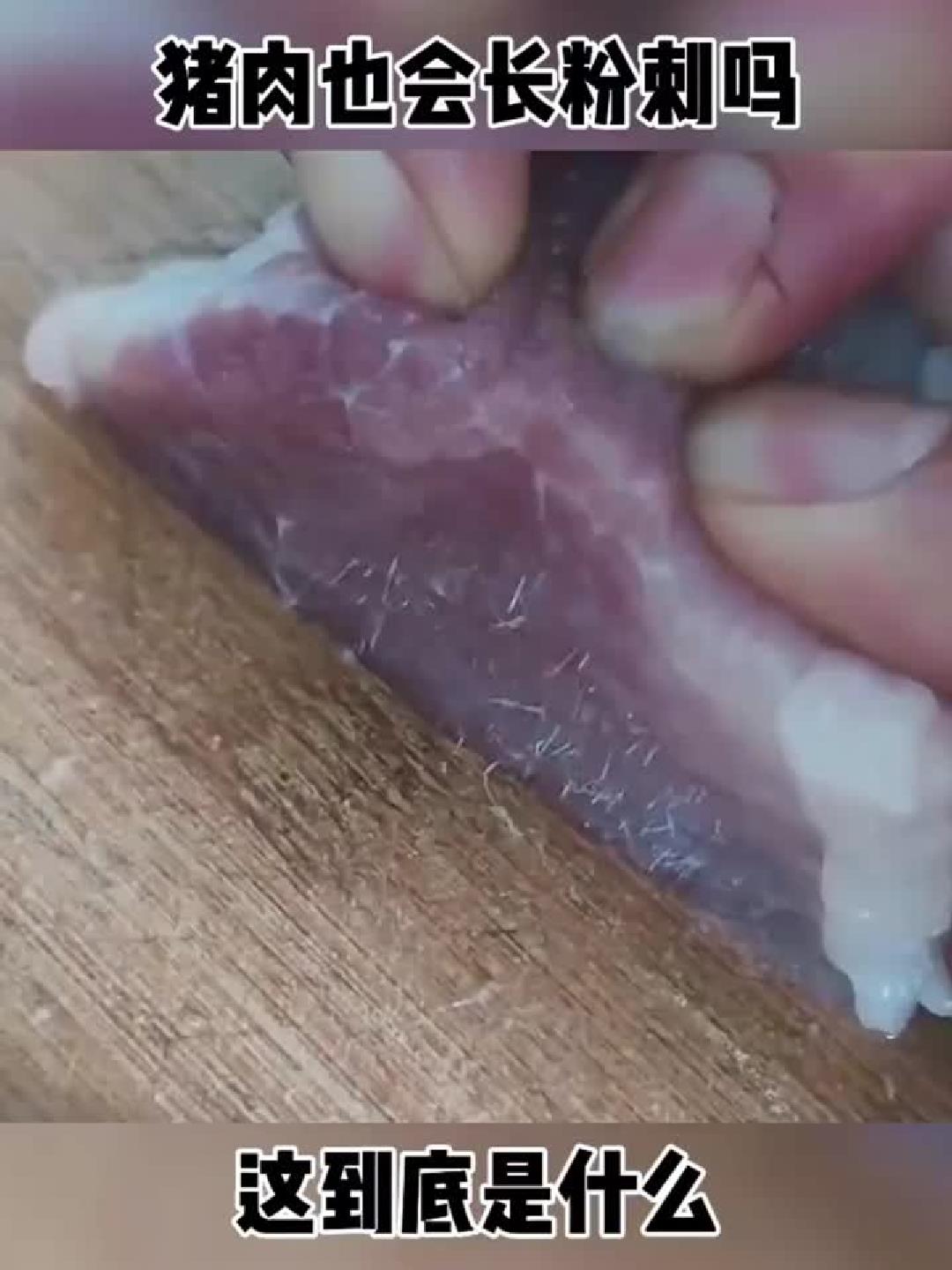 猪肉还能吃吗？这密密麻麻的白丝是什么？