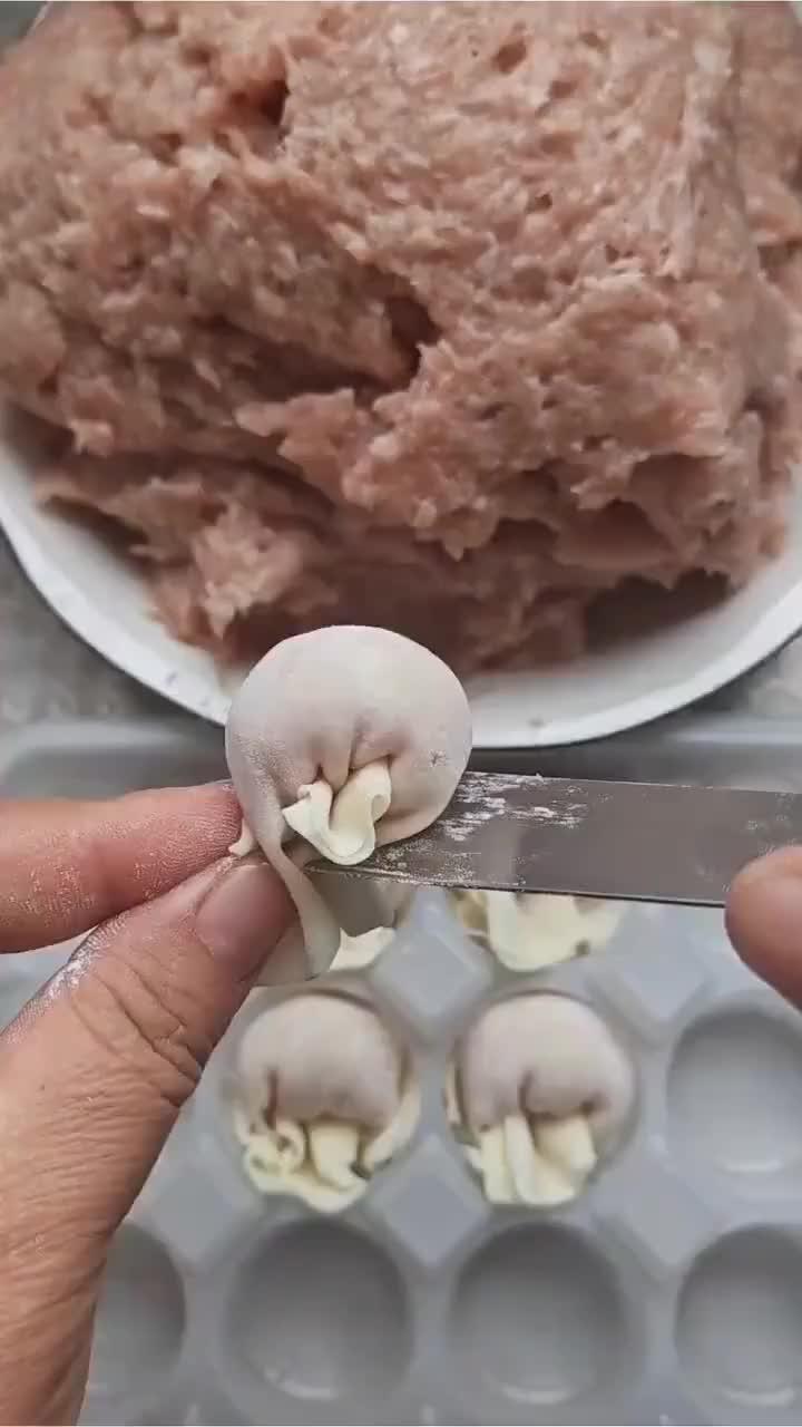 哈哈哈福袋馄饨包法