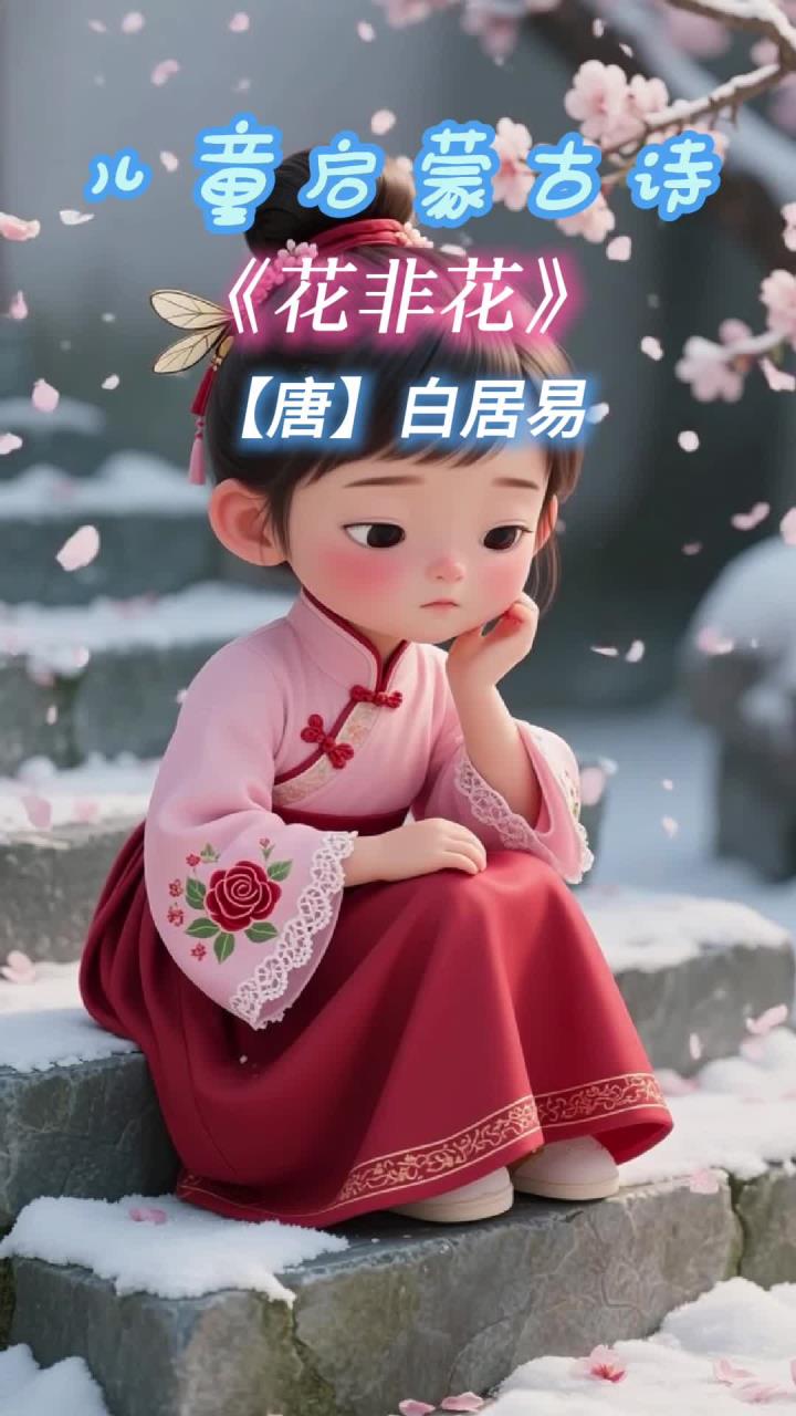 中小学生启蒙古诗鉴赏——唐·白居易《花非花》