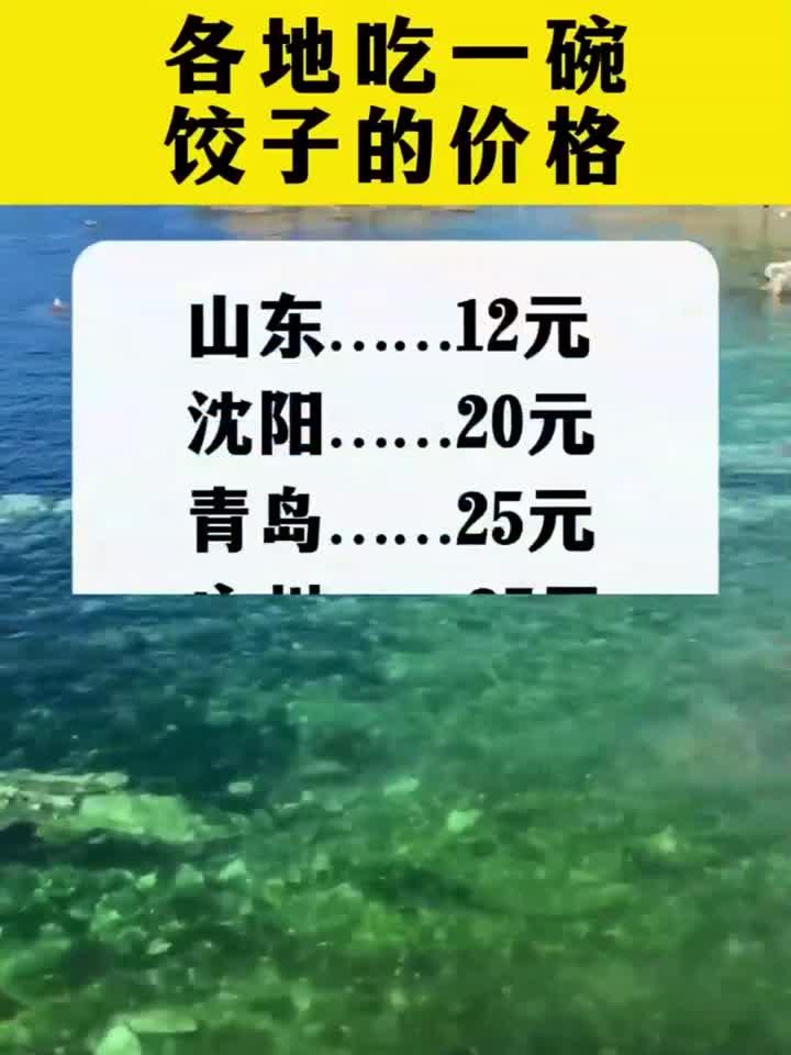 各地吃一碗饺子的价格