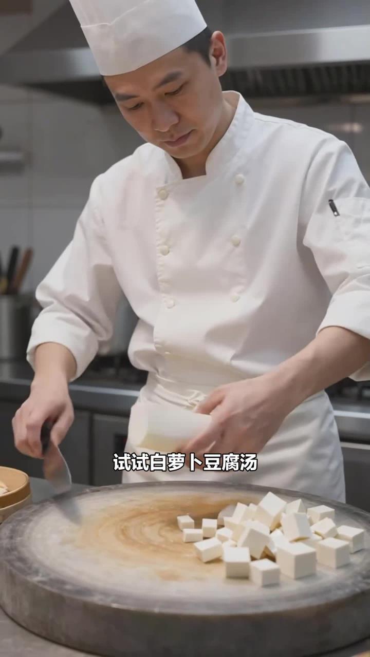 白萝卜搭配豆腐煮汤喝,清淡鲜香解腻,缓解饭后胀气更舒服