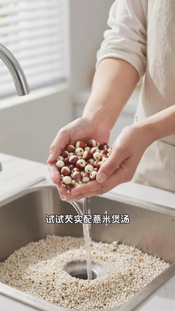 芡实,搭配薏米煲汤,祛湿健脾固肠胃