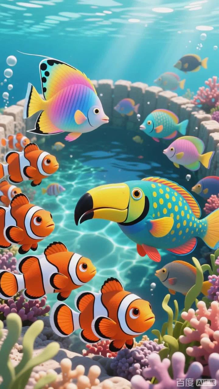 海底的游动鱼群组成了保护珊瑚的围墙_1