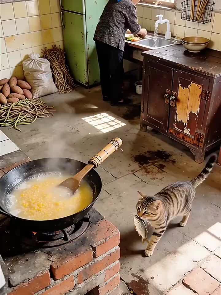 主人惊见猫咪带回神秘礼物,竟是为了加餐!