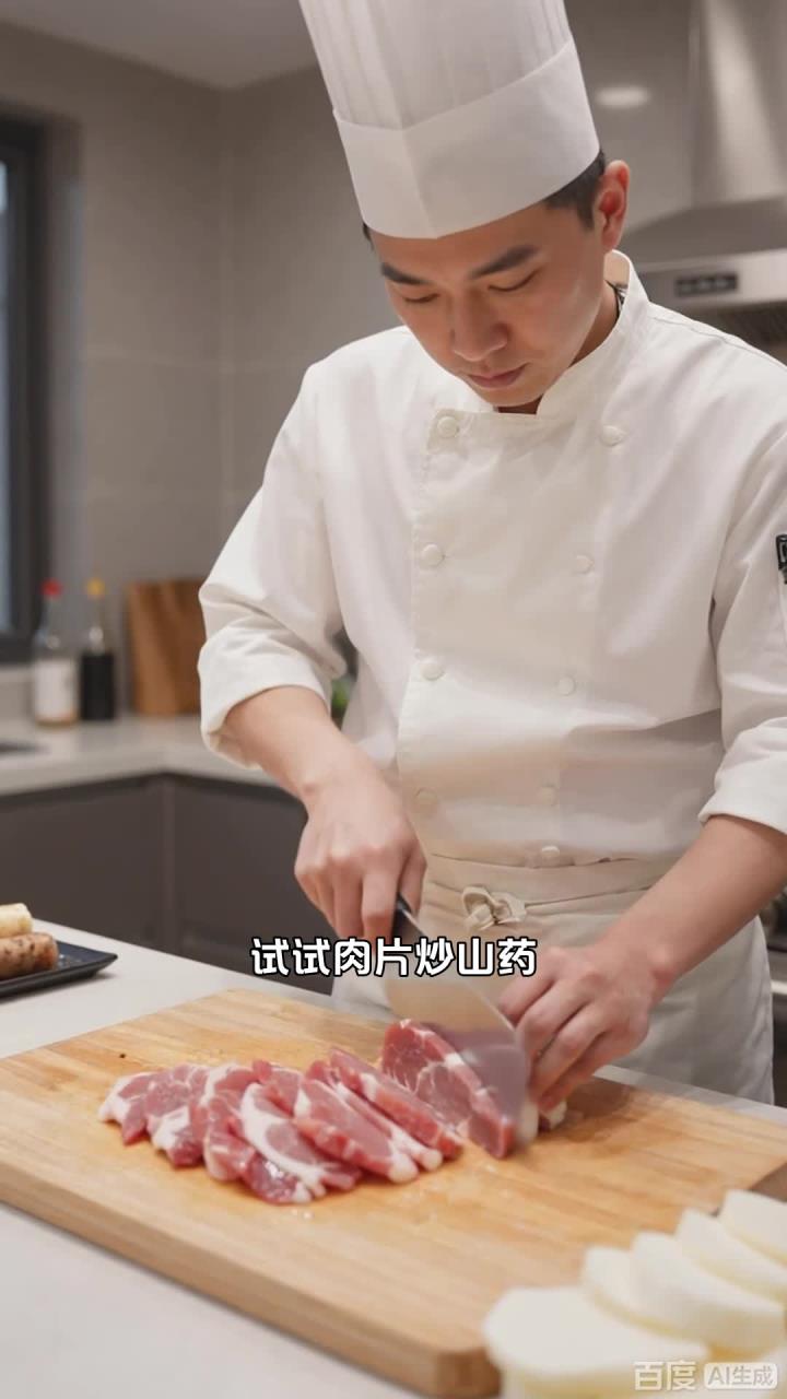 肉片炒山药,鲜香入味,家常养生菜