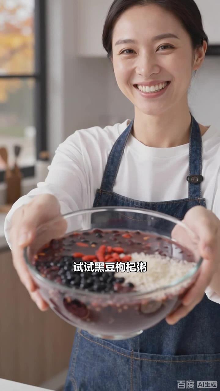 常煮黑豆枸杞粥，滋补肝肾滋养头发机能