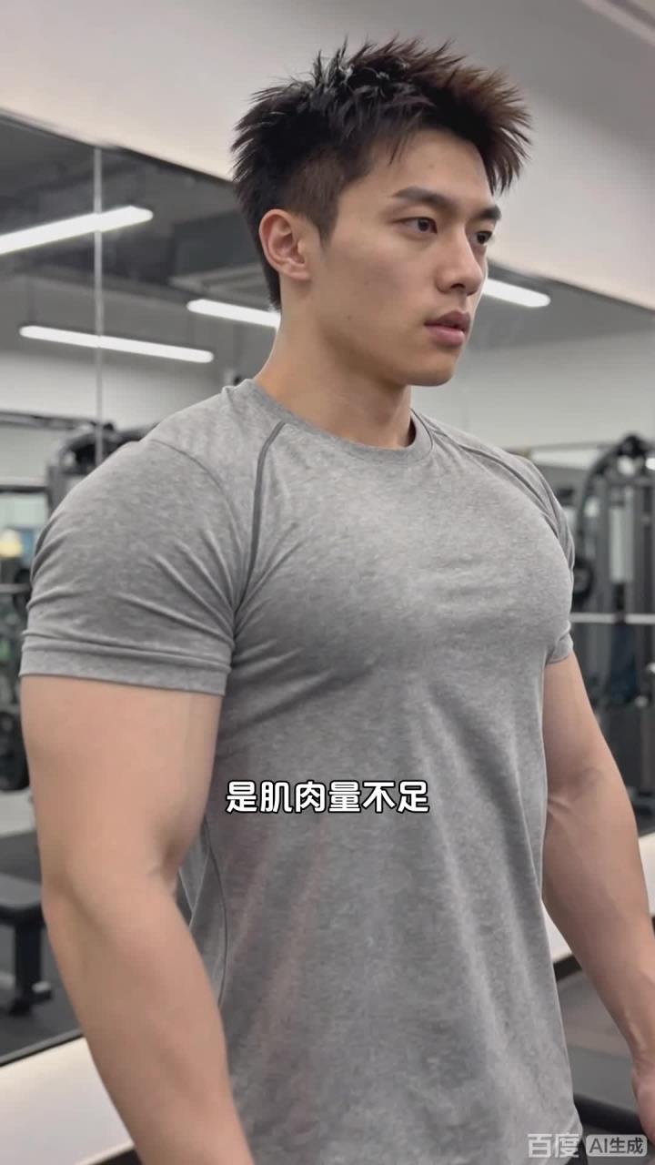 男性健身练哑铃弯举,锻炼手臂肌肉,穿衣更显力量感!