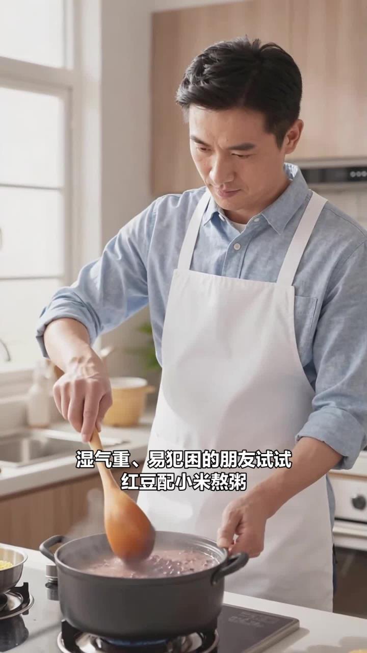 红豆搭配小米熬粥,湿气大易乏人群,精神更足不犯困