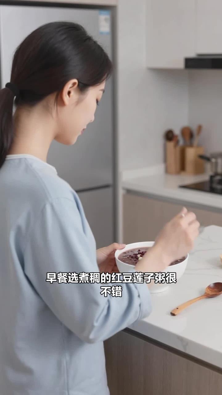 煮稠红豆莲子粥祛湿养胃，早餐吃它，宝妈能缓解肠胃不适吗？