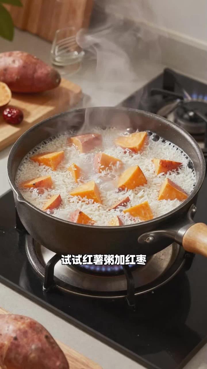 红薯粥熬煮加红枣，暖身吃它，上班族能缓解畏寒吗？