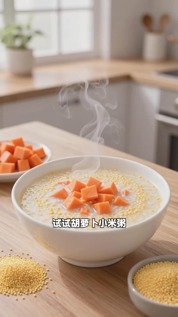 胡萝卜配小米，熬粥喝一碗，护眼更养人