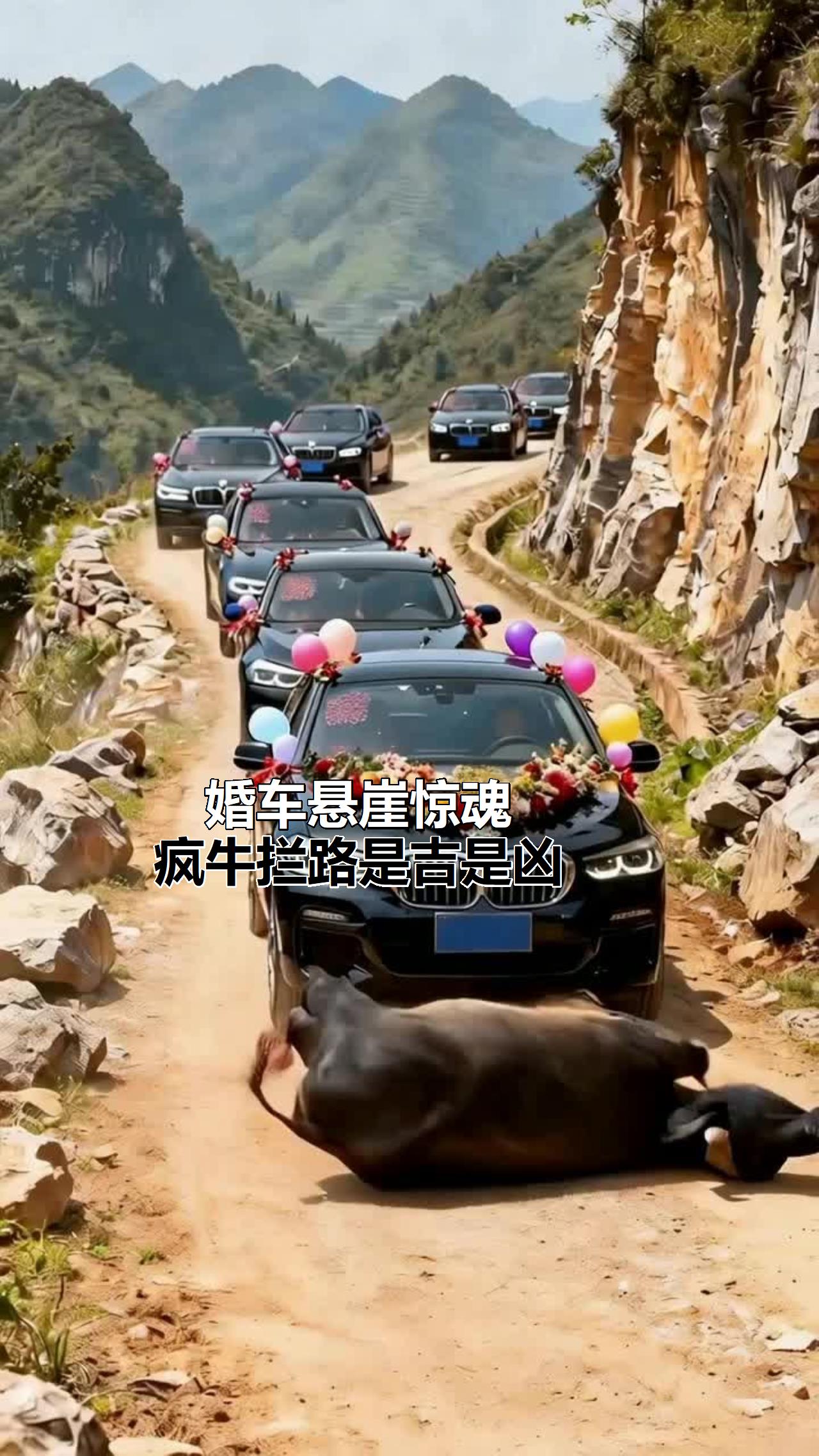 婚车悬崖惊魂，疯牛拦路是吉是凶？