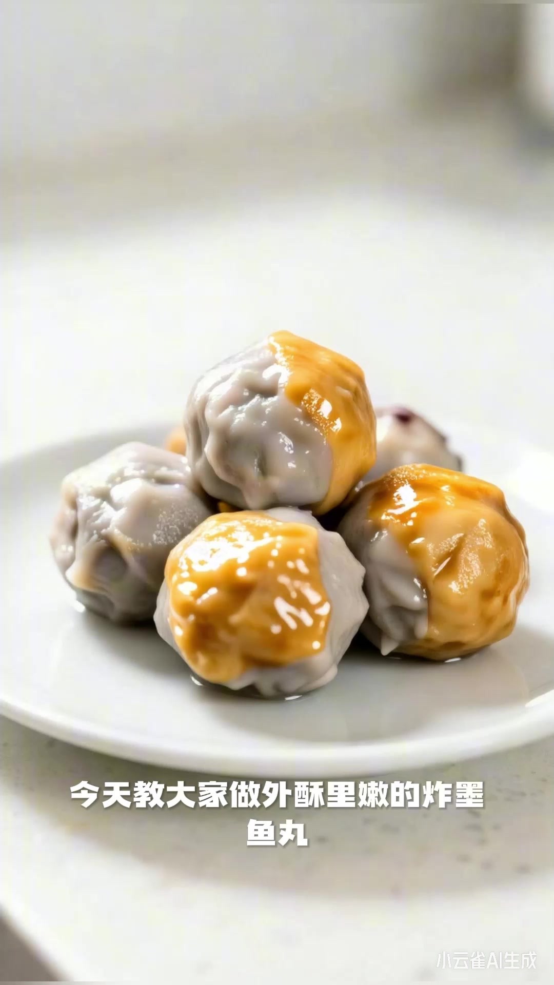 炸墨鱼丸:从墨鱼丸处理到油炸,外酥里嫩超解馋