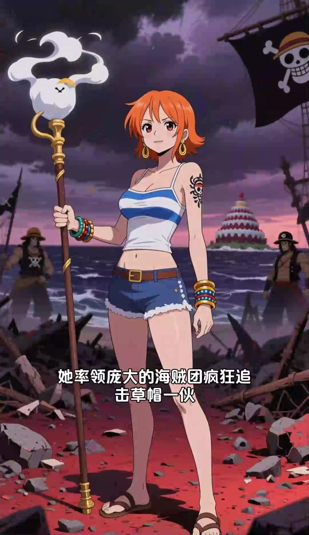 海贼王娜美的蛋糕岛对战大妈