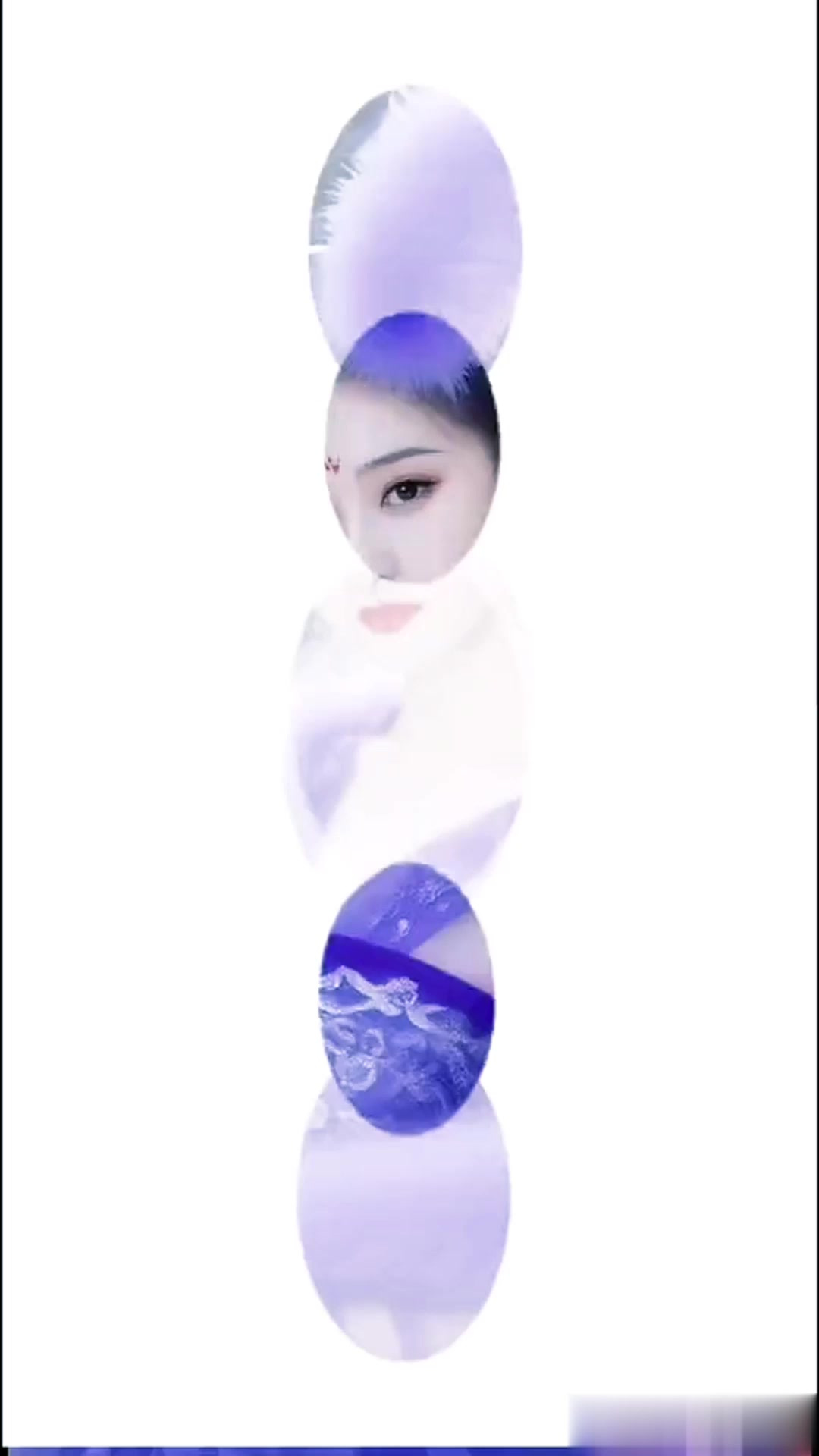 AI古风美人造型出圈 蓝紫渐变发饰暗藏东方美学密码