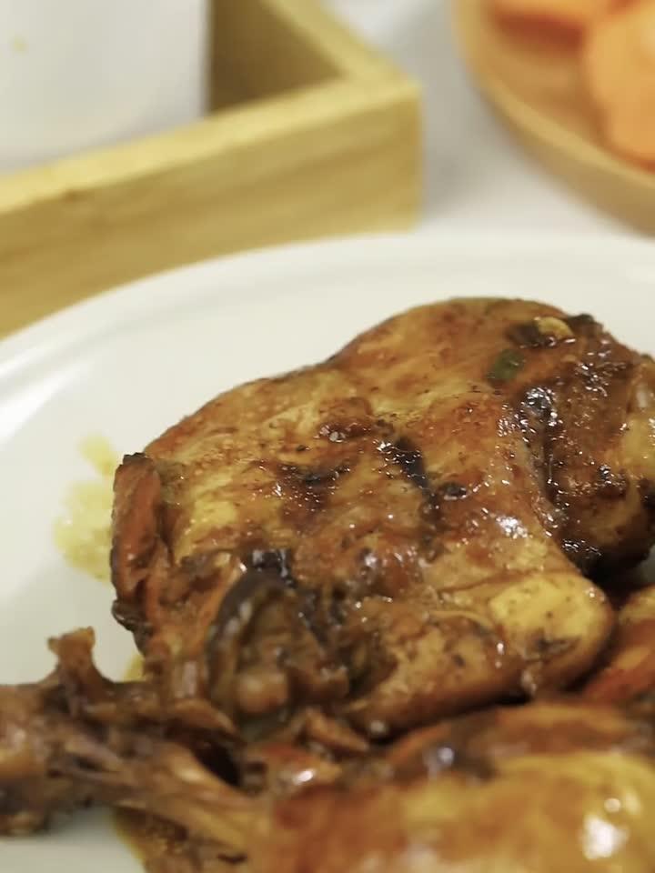 只需要电饭煲就能做出软烂脱骨的酱鸡腿，低卡 又好吃！