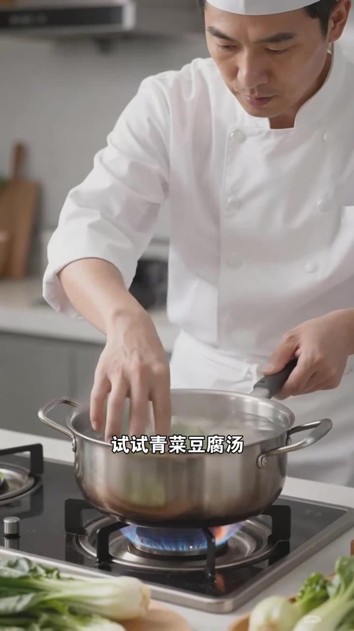 健康养生多吃青菜豆腐汤,清淡低脂营养又养生