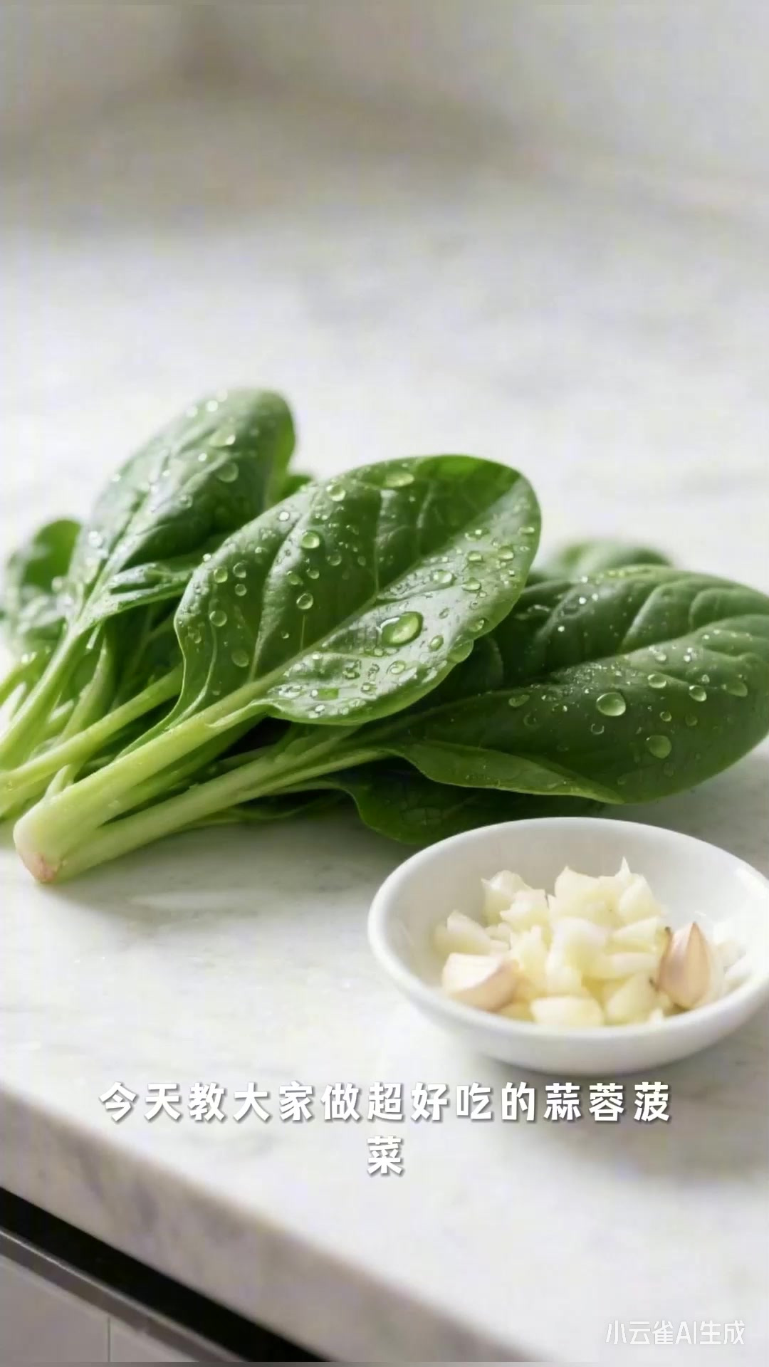 蒜蓉菠菜:从蒜末爆香到快炒,鲜香入味超好吃