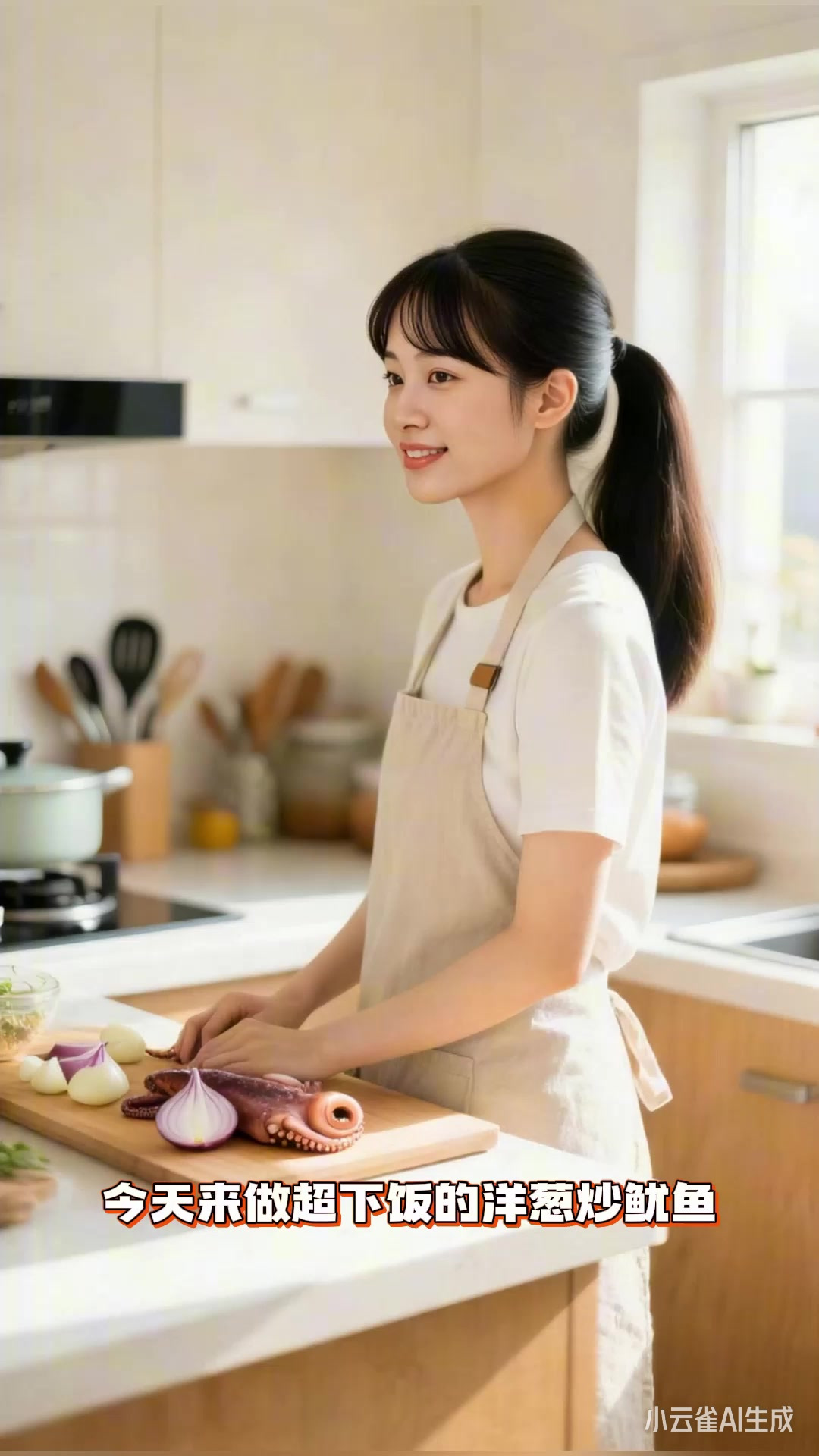 洋葱炒鱿鱼,鱿鱼焯水,鲜香弹牙超下饭