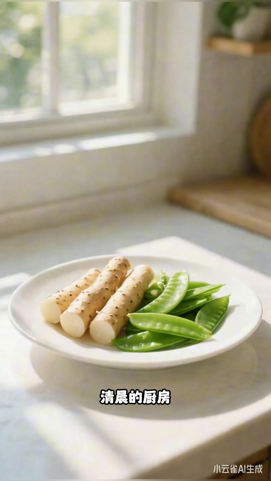 山药炒荷兰豆,荷兰豆脆,清淡鲜香超下饭