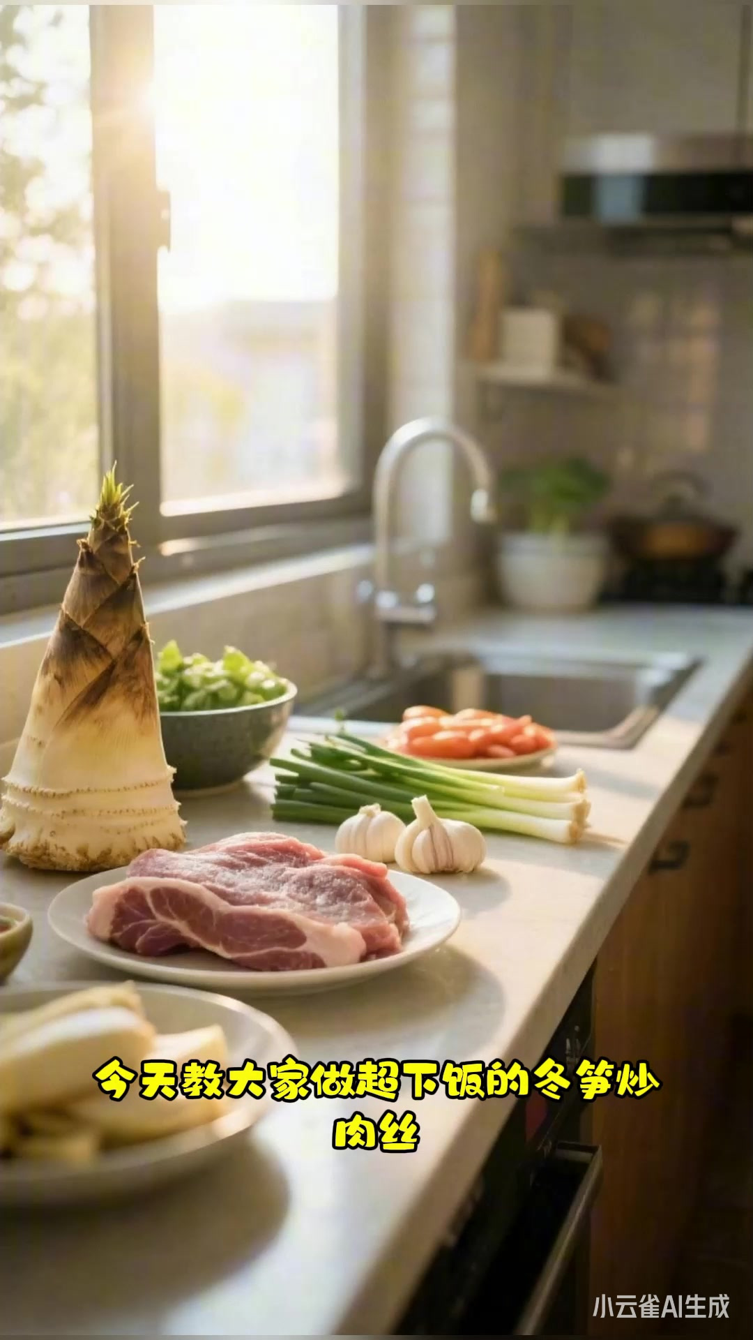 冬笋炒肉丝:从肉丝腌制到快炒,鲜香嫩滑超下饭