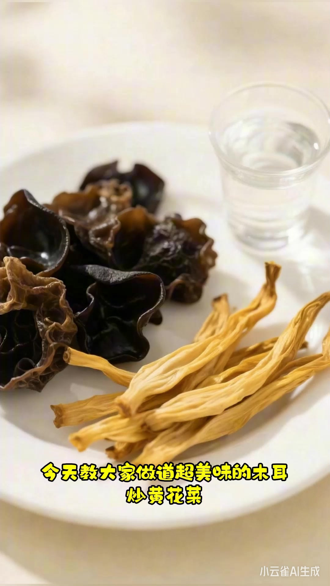 木耳炒黄花菜，爽脆搭配，鲜香可口超美味