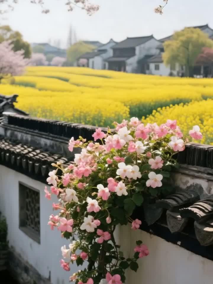 苏州同里古镇4月春色！退思园+油菜花田旅游攻略