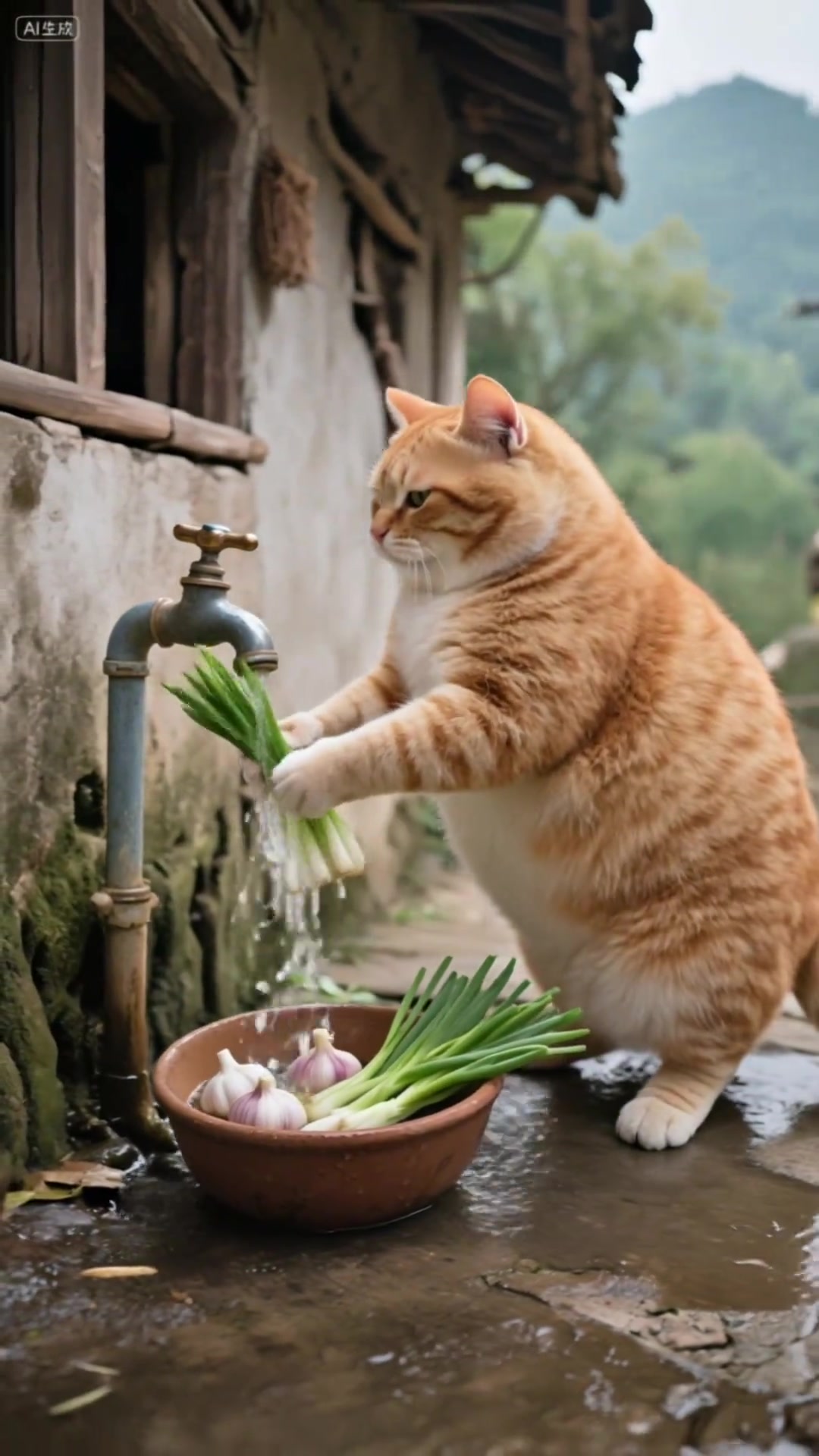 胖橘猫沉浸式包饺子，虎哥又有口福了。