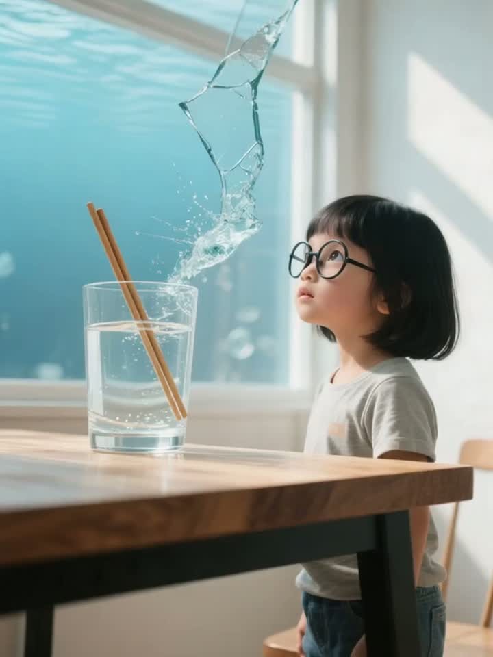 为什么筷子插在水里，看起来像断了？是光的折射
