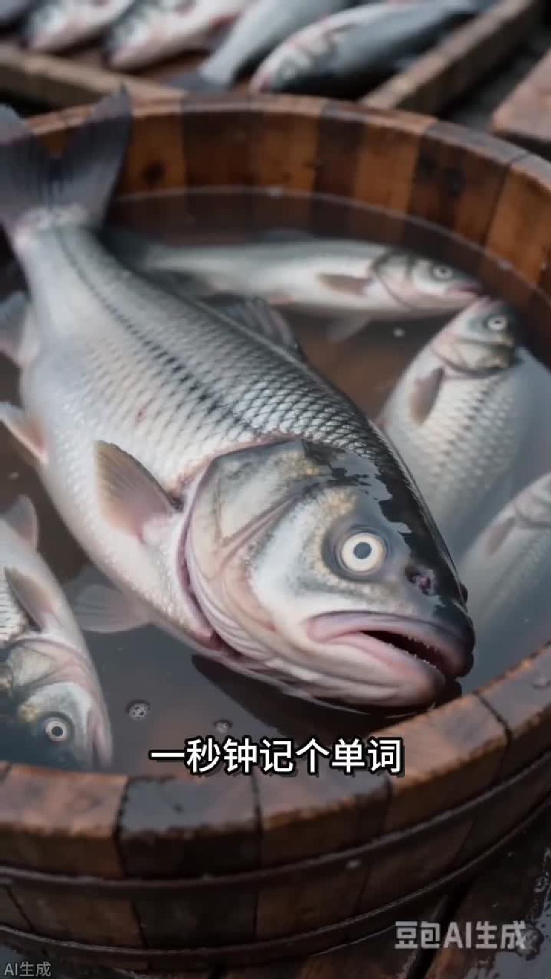 趣味英语一秒记fishlike，鱼也喜欢冷淡，呆板似鱼的模样。