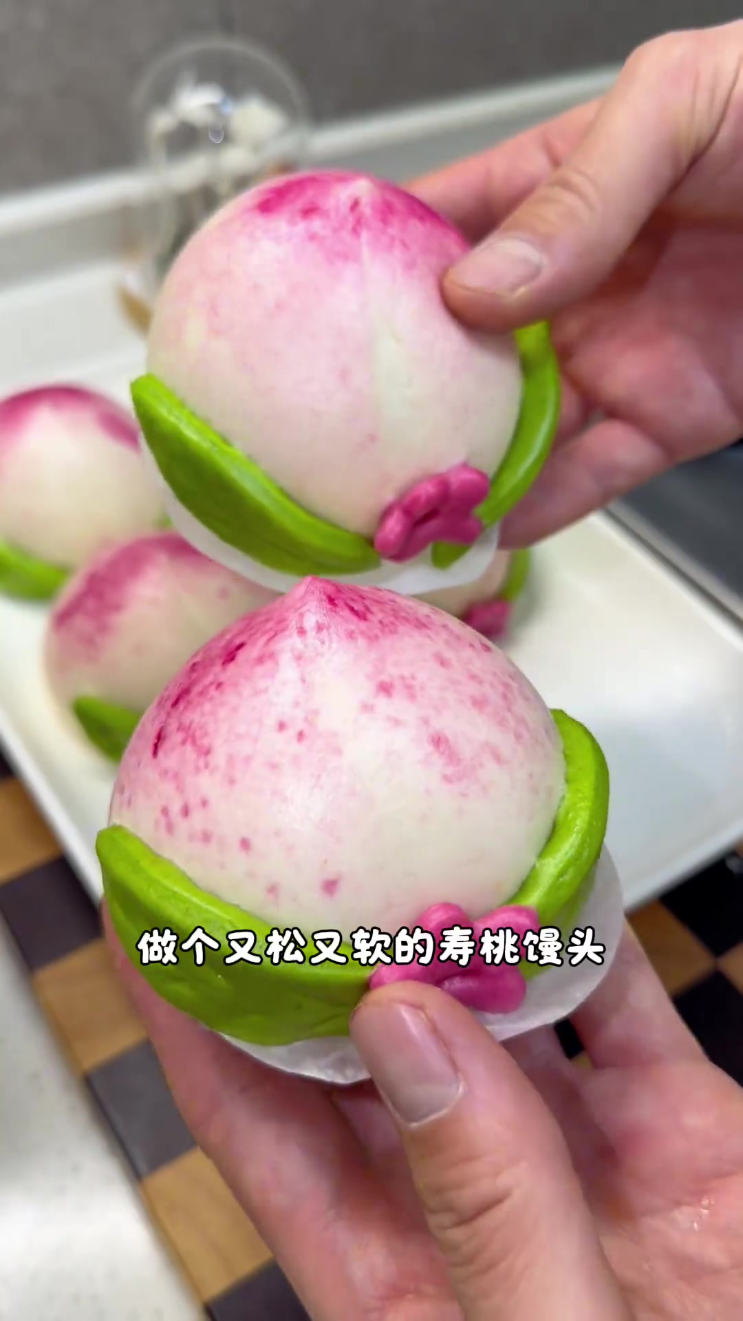 过年做个蓬松暄软的寿桃馒头