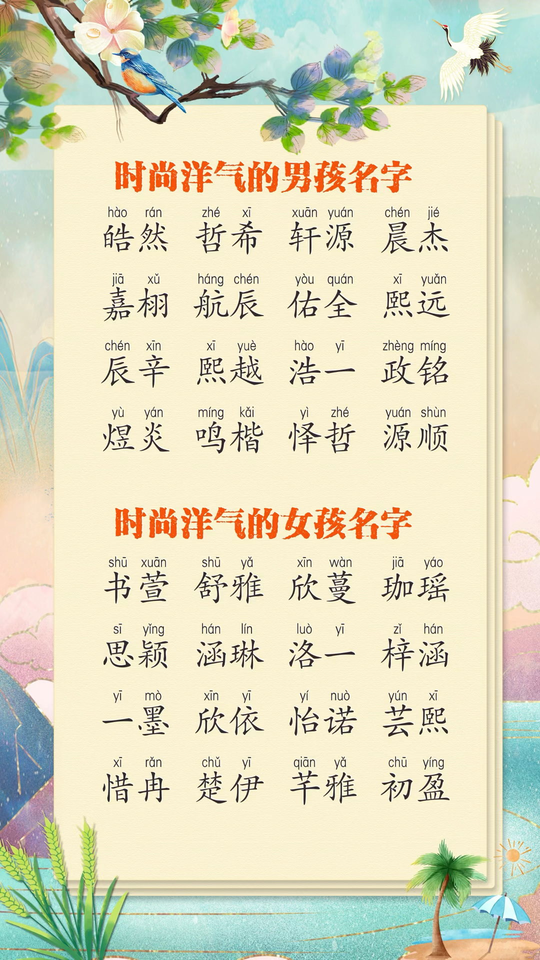 吉祥洋气的宝宝名字大全,2025年新生儿取名