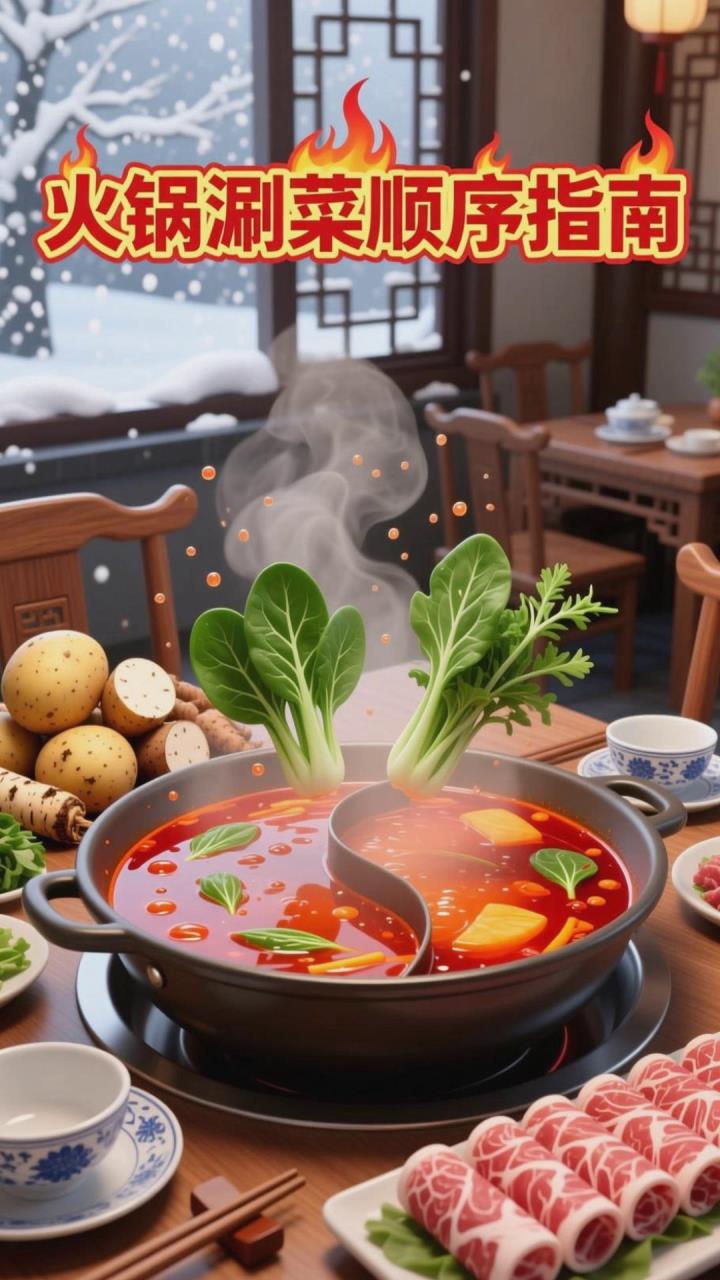 吃火锅先涮菜还是肉?养生顺序表