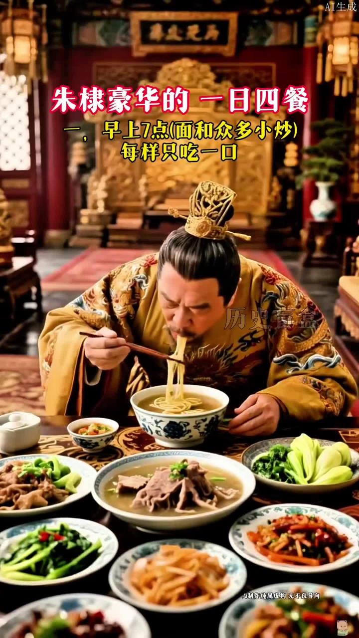 明成祖朱棣宫廷膳食实录,一日四餐御膳流程,帝王日常饮食细节曝光