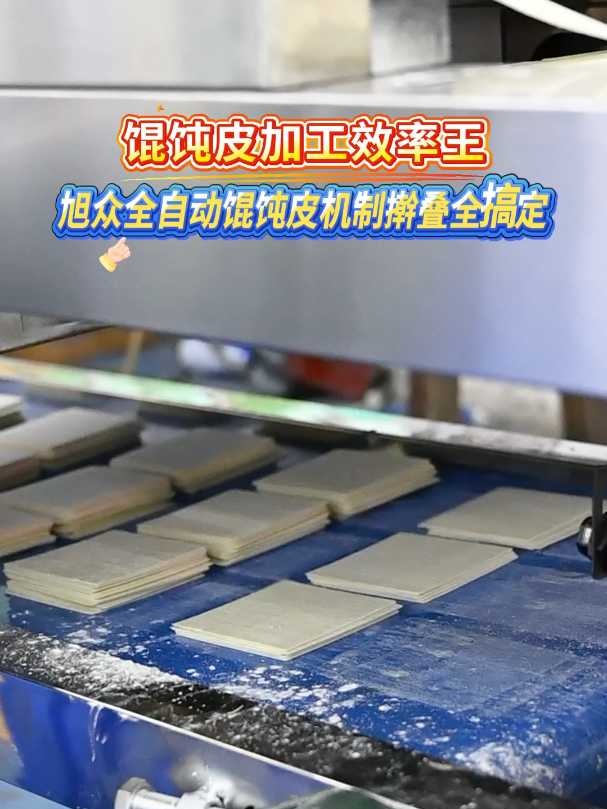 旭众全自动馄饨皮机制擀叠全搞定