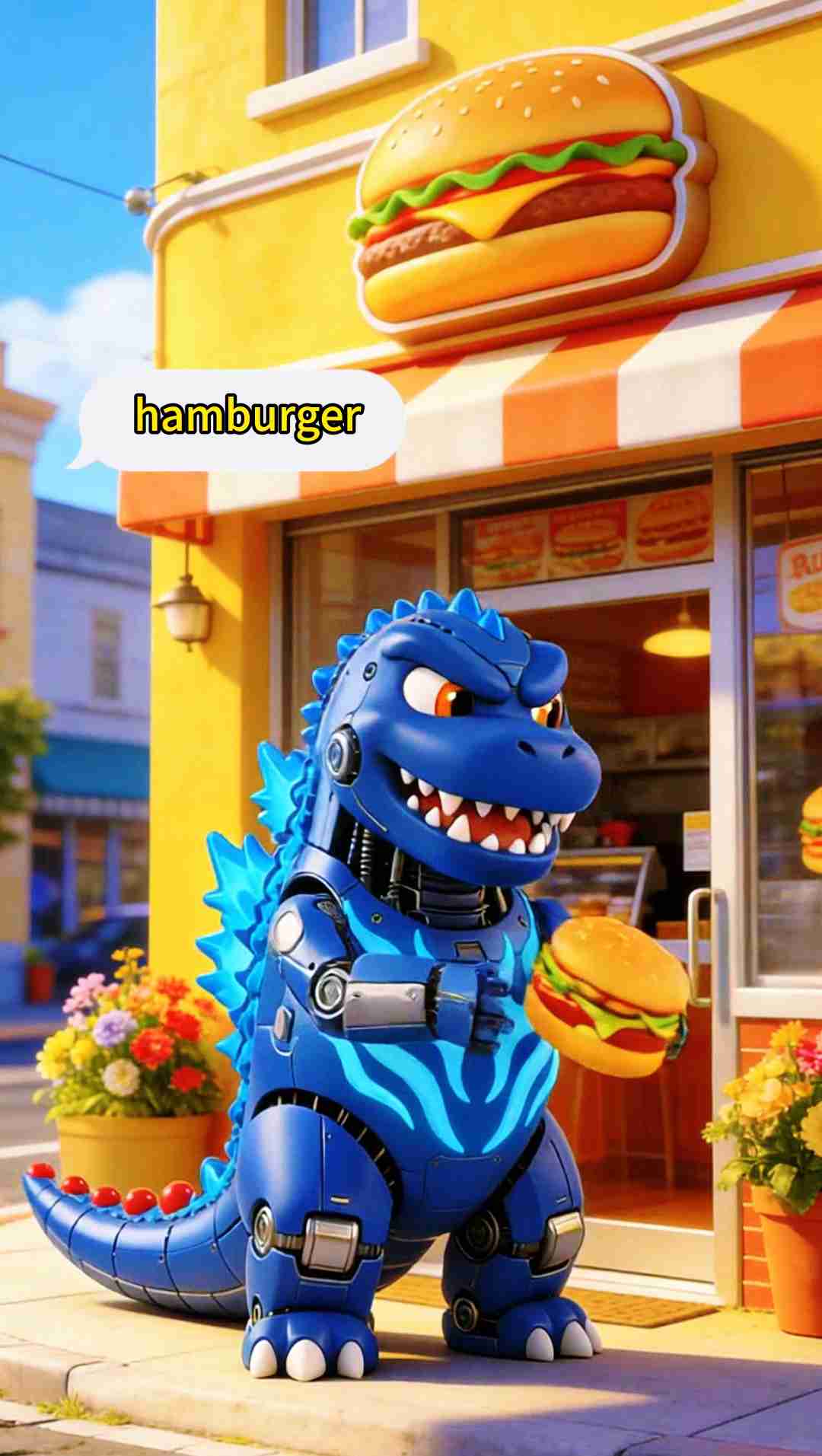 汉堡包的英文就是“hamburger