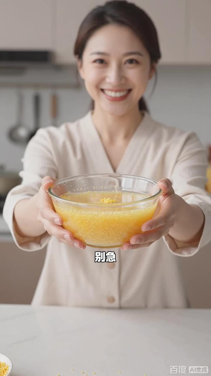 养肝喝小米清汤代水，疏肝健脾，日常滋养改善肝虚身体乏力