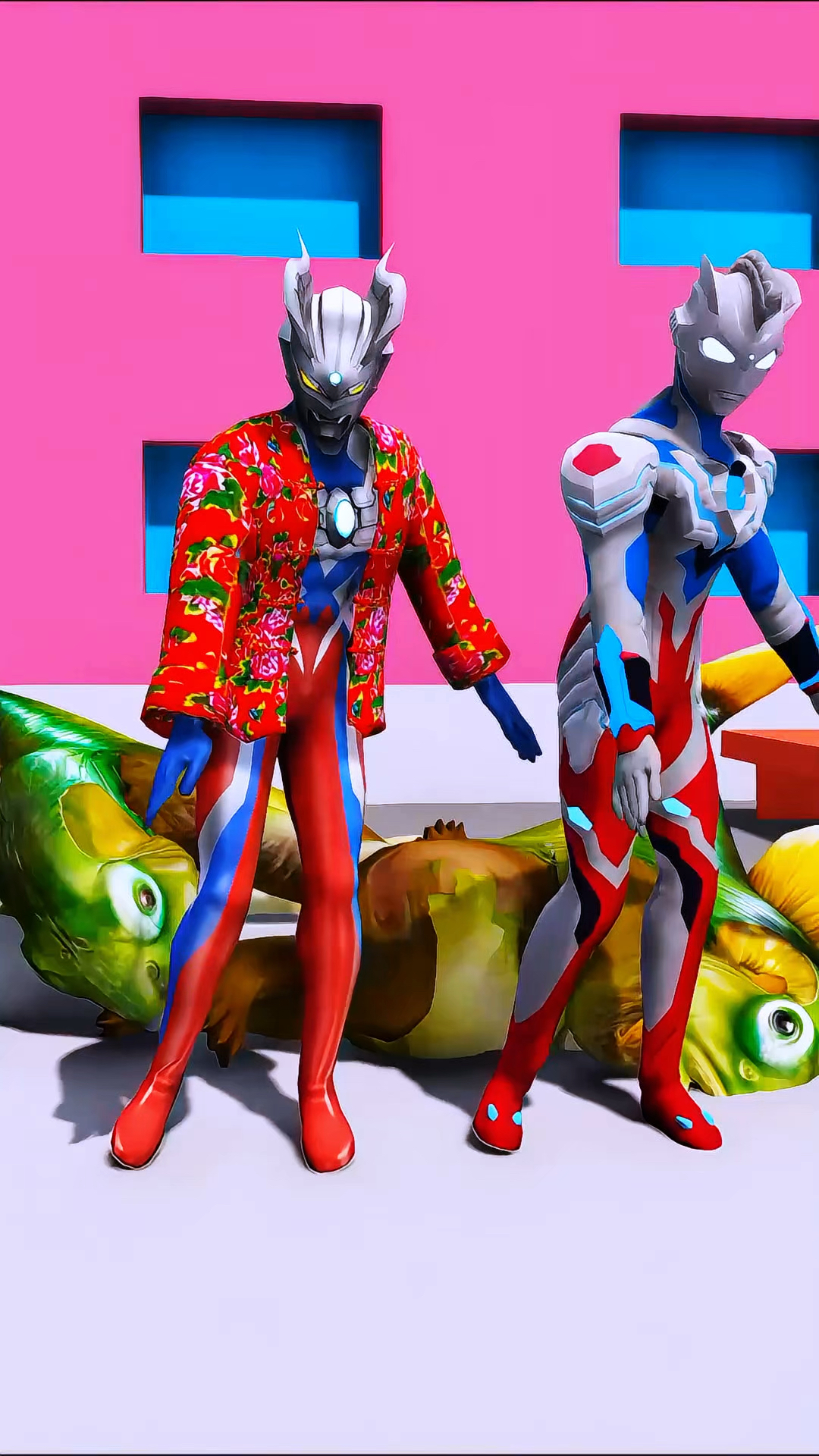 赛罗狂扁鱼头怪 #奥特曼 #奥特曼动画 #光之变身 #奥特曼追光挑战