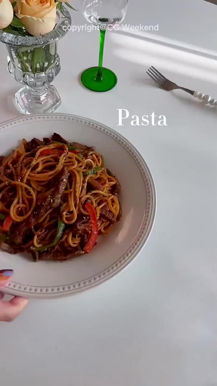 黑椒牛柳意面,在家吃出小小仪式感