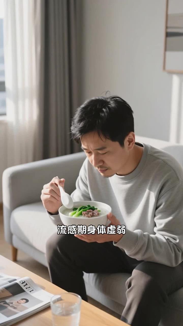 流感期做好食护，吃青菜瘦肉粥，清淡营养助力身体早日康复