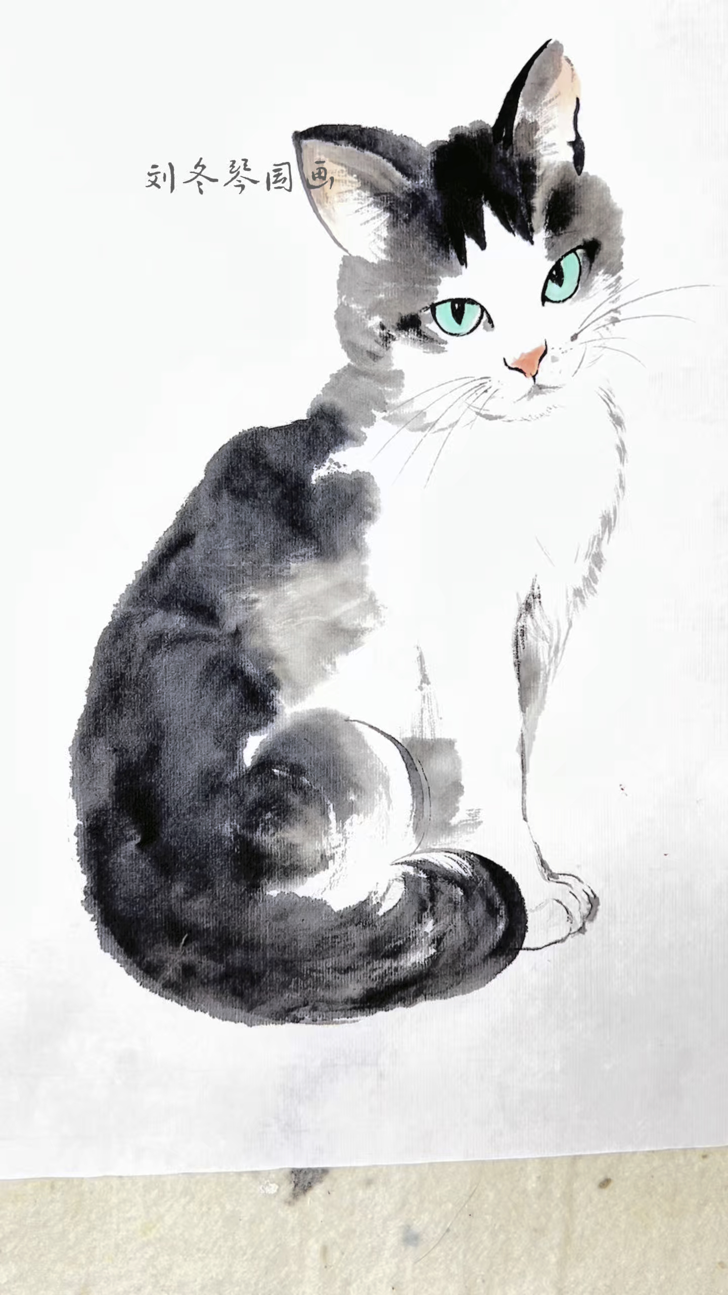 国画写意小猫的画法
