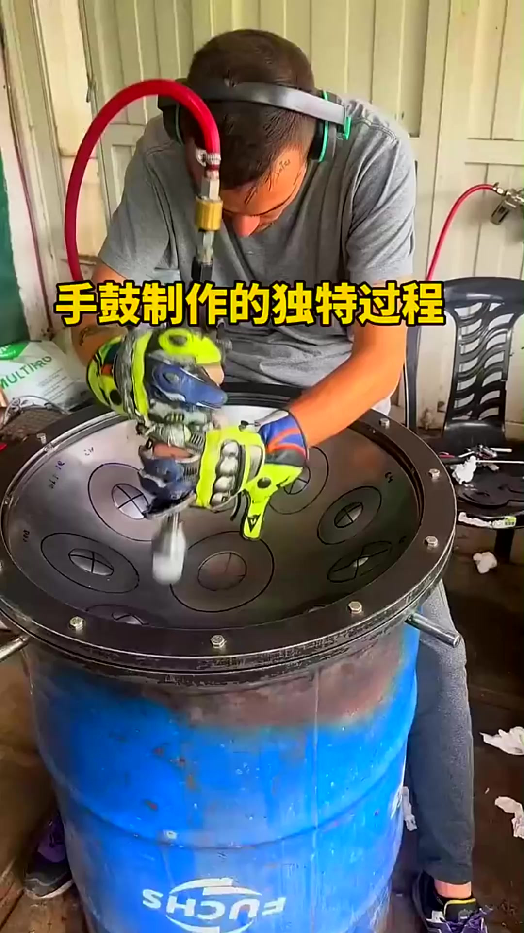 手鼓制作的独特过程 手鼓制作的独特过程 (1)